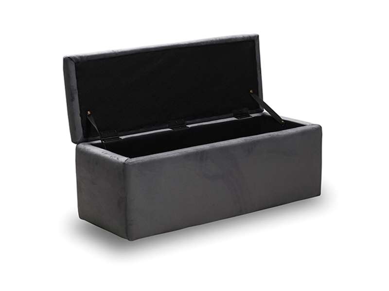 LIDO ΣΚΑΜΠΟ VELVET GREY ΜΕ ΑΠΟΘ. ΧΩΡΟ 101X41X42εκ.